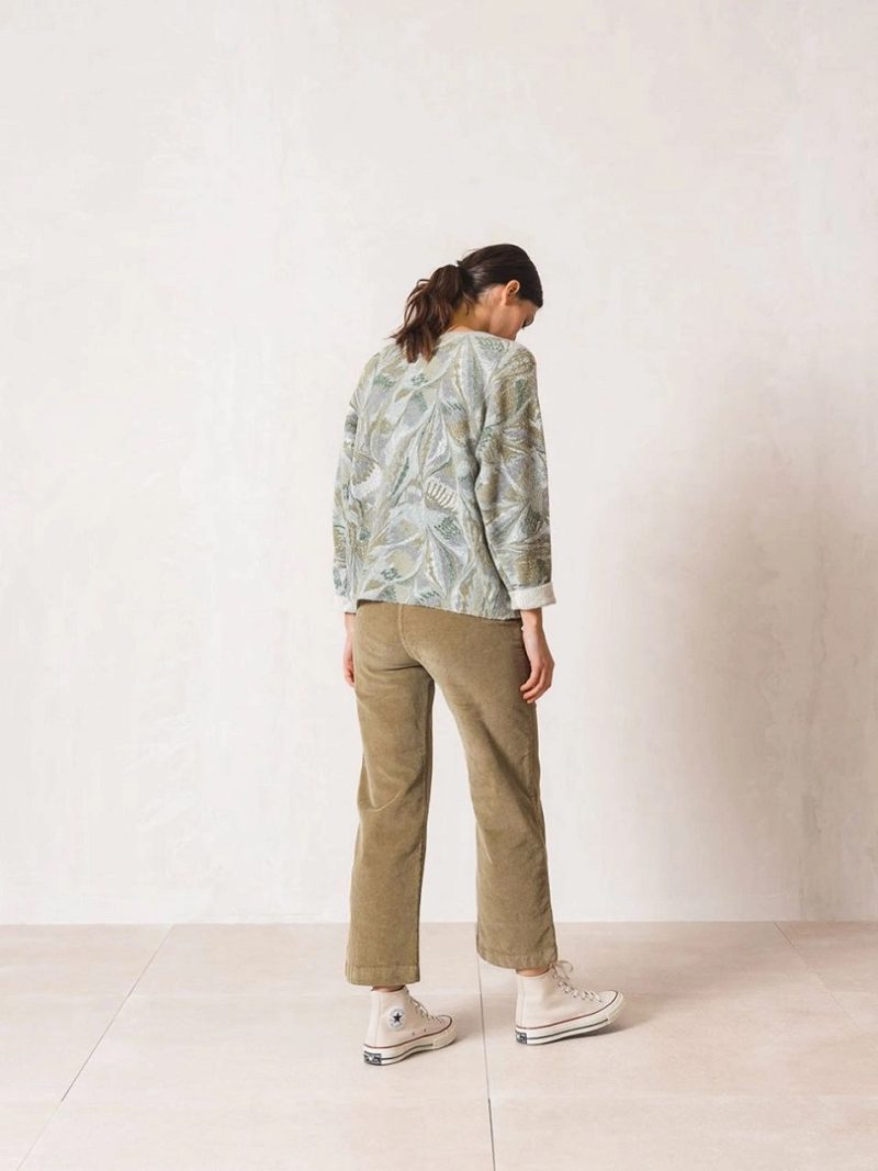 indiandcold corduroy gina trousers mossgreen sketchshop