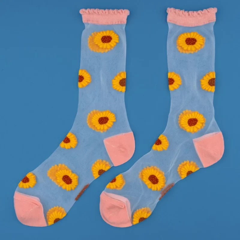 coucousuzette sunflower sheer socks sketchshop
