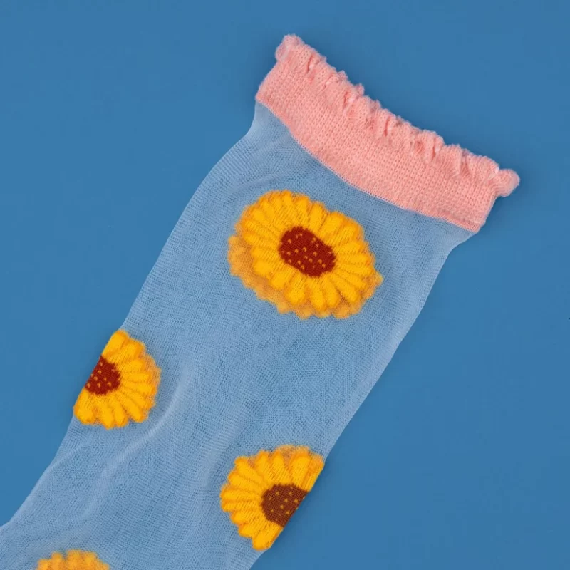 coucousuzette sunflower sheer socks sketchshop