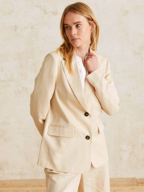 yerse linen suit coat natural sketchshop