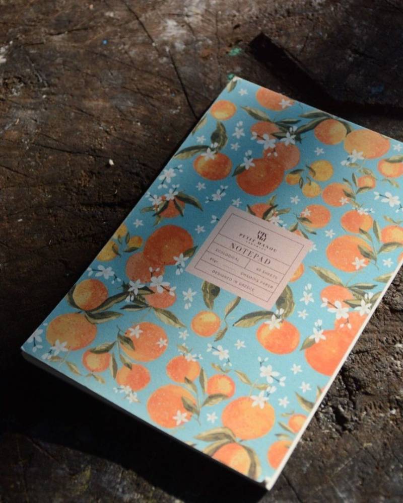 petit manou oranges notebook sketchshop