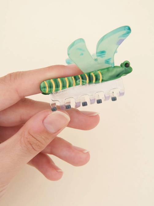 coucou suzette green dragonfly hair claw sketchshop
