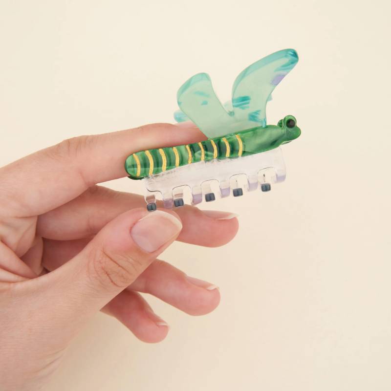 coucou suzette green dragonfly hair claw sketchshop