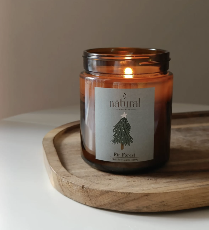 soy candle fir forest
