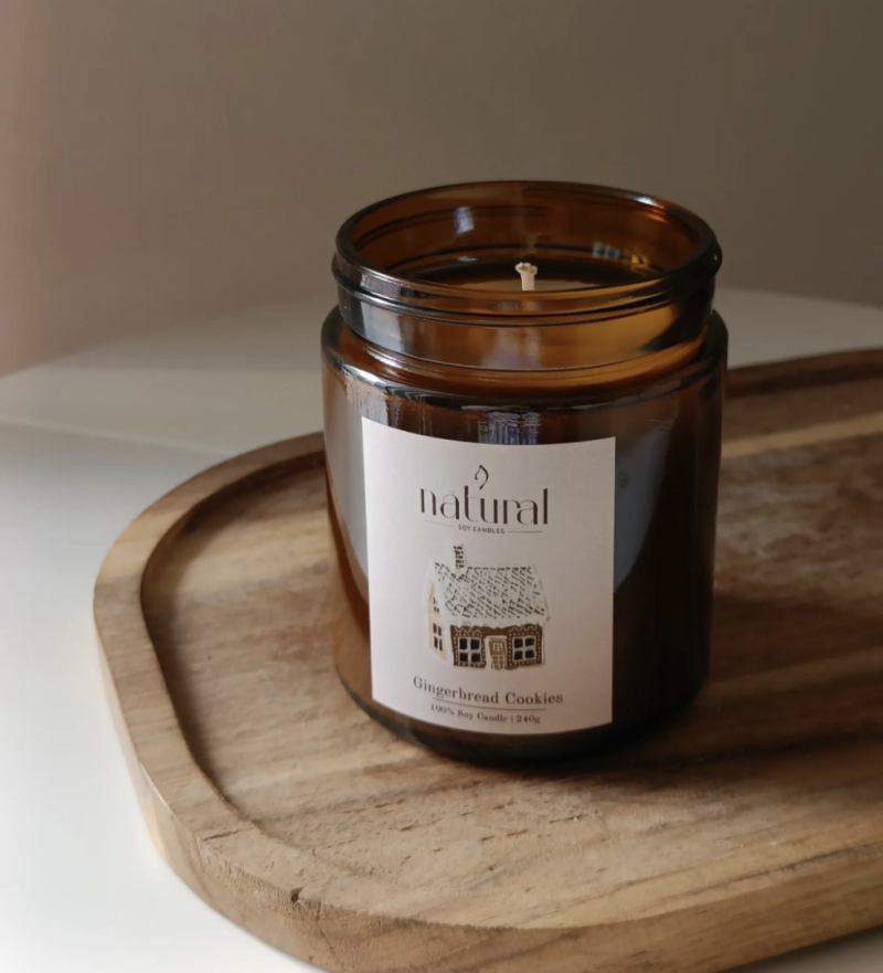 soy candle gingerbread cookies