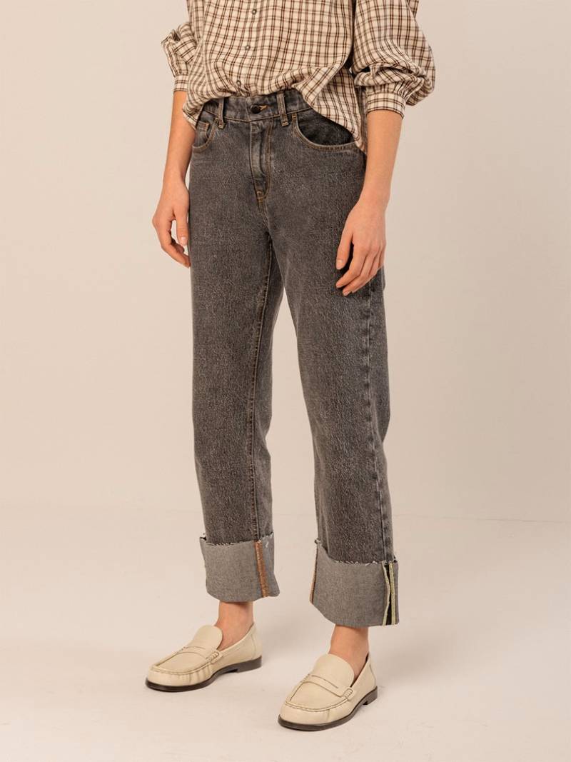 indi and cold turned denim pants black sketchshop