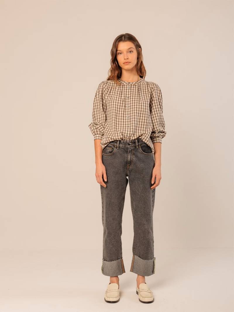 indi and cold turned denim pants black sketchshop