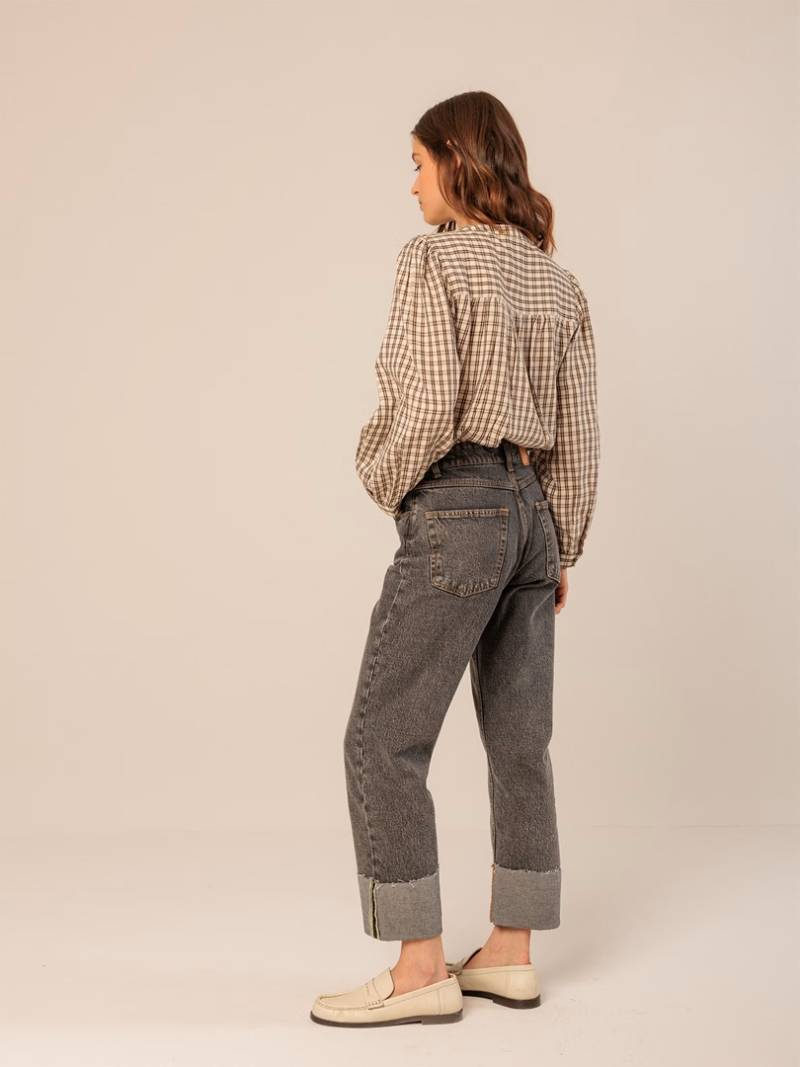 indi and cold turned denim pants black sketchshop