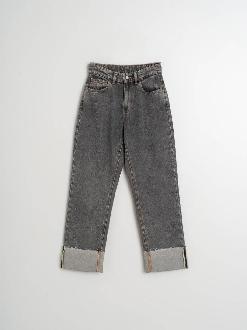 indi and cold turned denim pants black sketchshop