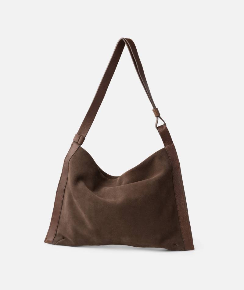 biba beaver shoulder bag dark brown sketchshop
