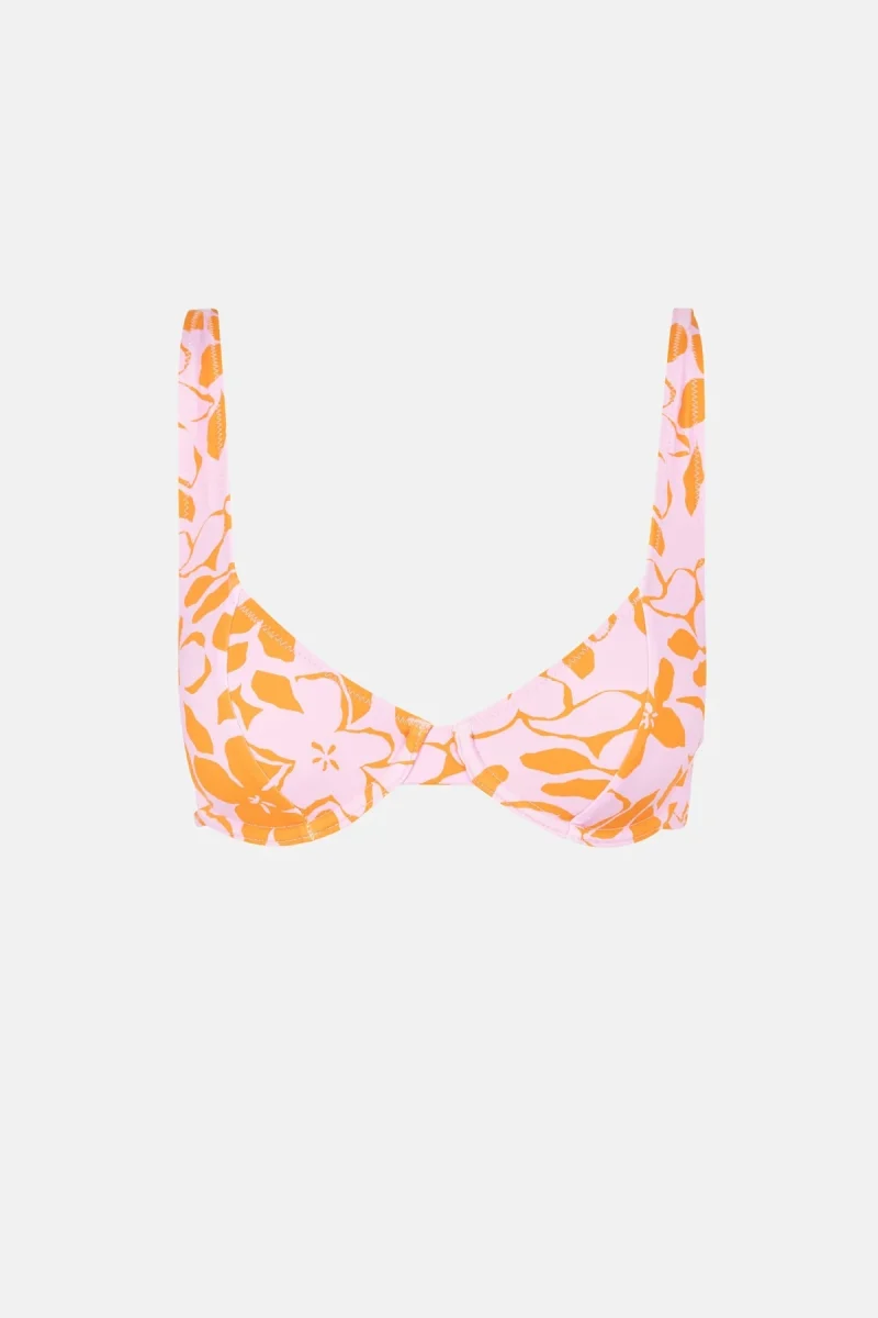 rhythm bora bora floral panelled underwire pink sketchshop