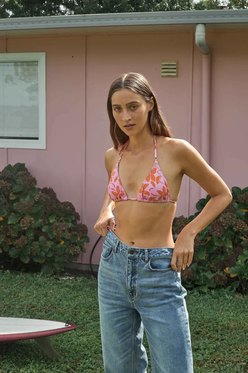rhythm bora bora floral slide tri top pink sketchshop