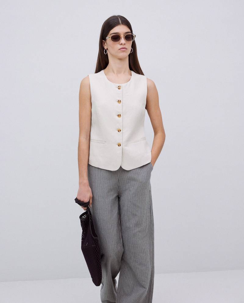yerse blue grey stripes straight trousers sketchshop