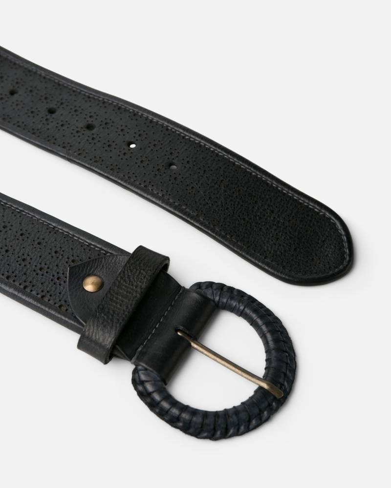biba sewards leather belt black sketchshop
