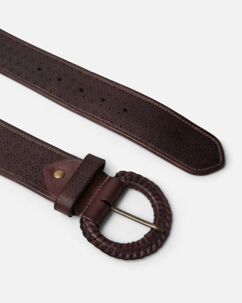 biba sewards leather belt dark brown sketchshop