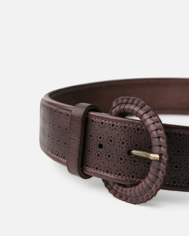 biba sewards leather belt dark brown sketchshop