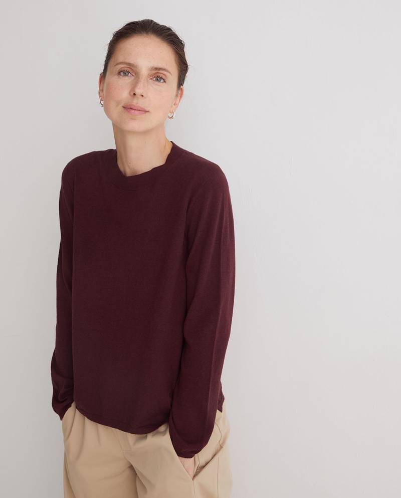 yerse maroon organic cotton sweater round neckline sketchshop