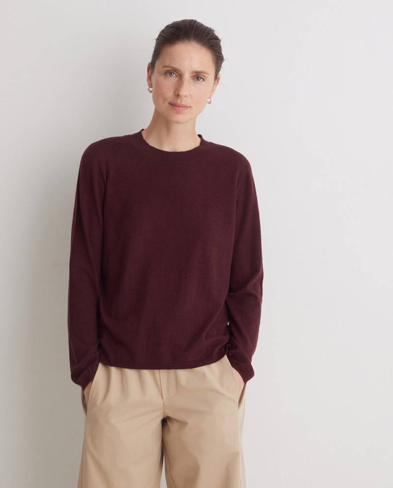 yerse maroon organic cotton sweater round neckline sketchshop