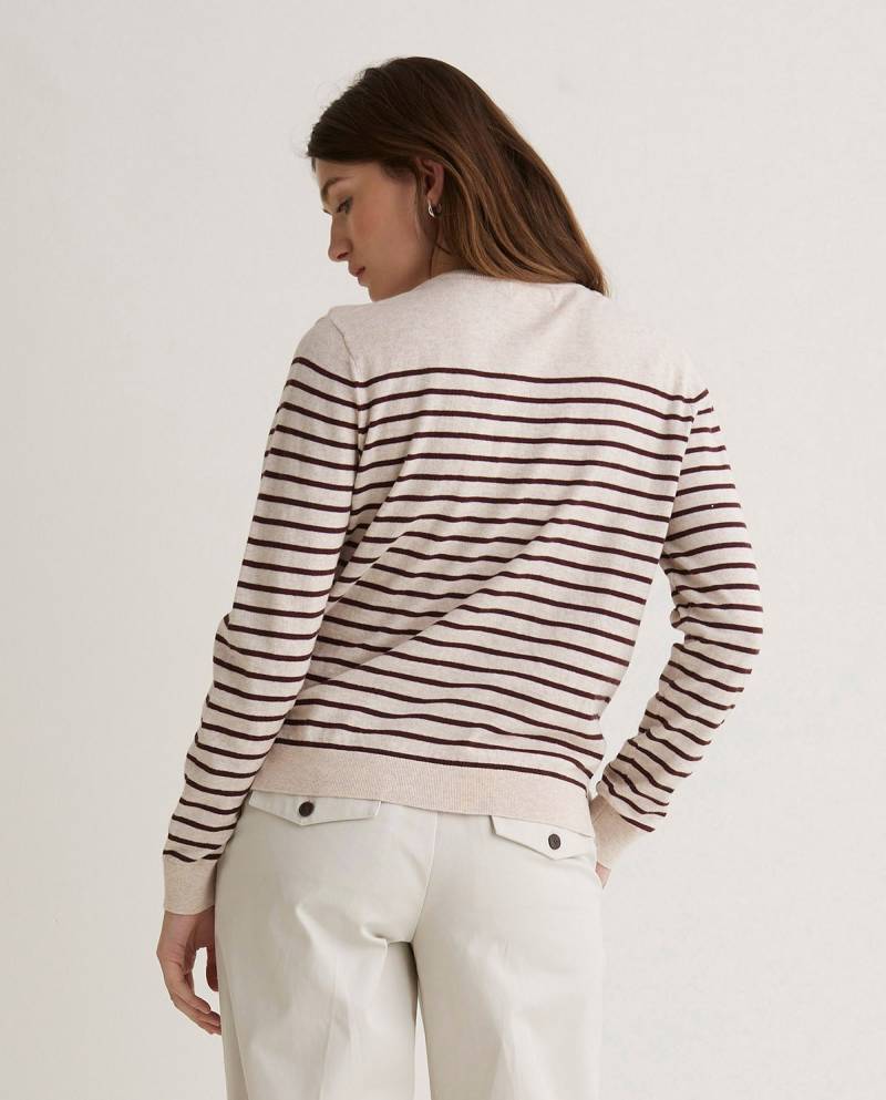 yerse ecru striped organic cotton sweater sketchshop
