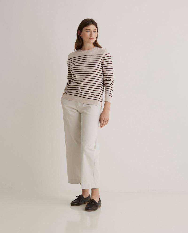 yerse ecru striped organic cotton sweater sketchshop
