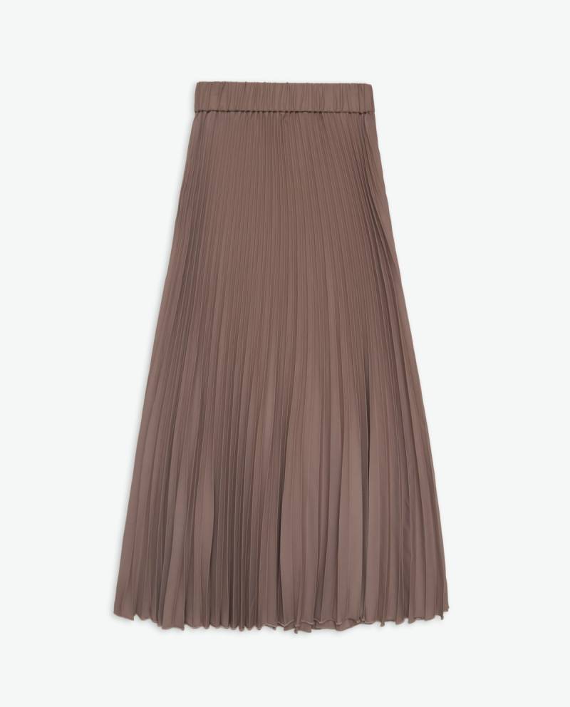 yerse brown pleated skirt elastic waistband sketchshop
