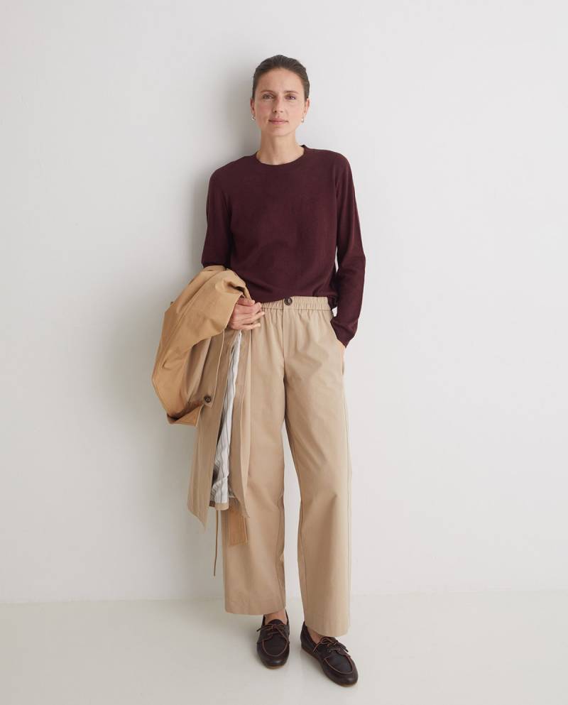 yerse maroon organic cotton sweater round neckline sketchshop