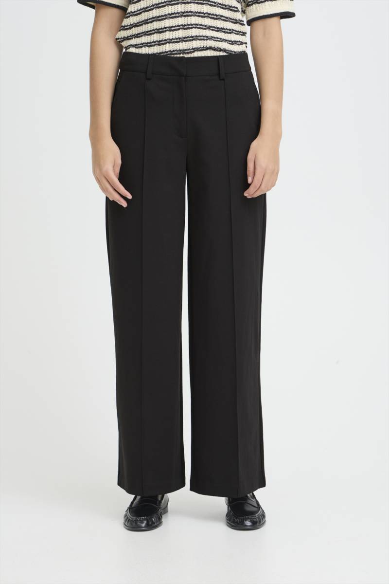 ichi ihkate wide trousers black sketchshop