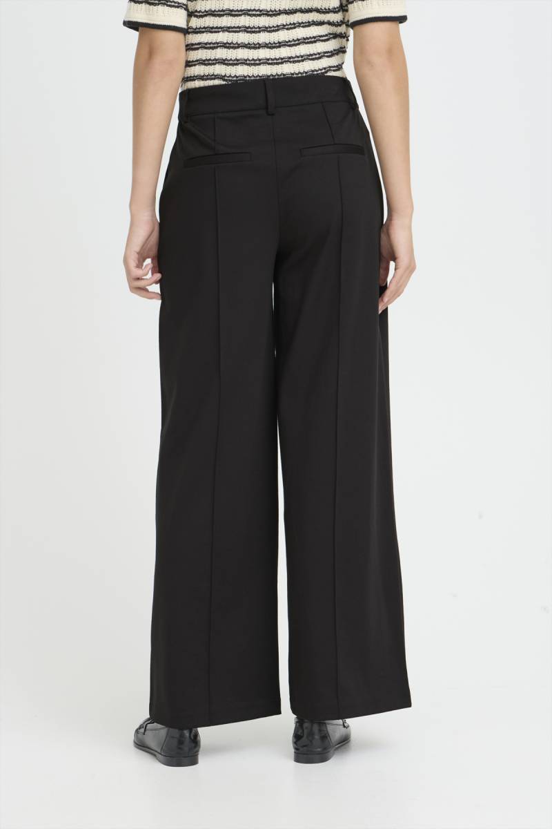 ichi ihkate wide trousers black sketchshop