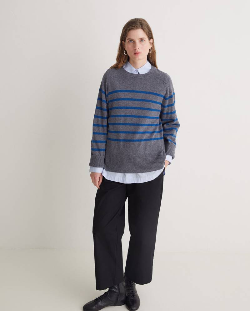 yerse grey striped wool blend sweater sketchshop