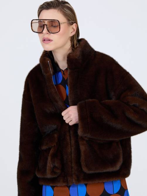 skatie synthetic fur coat kansas sketchshop