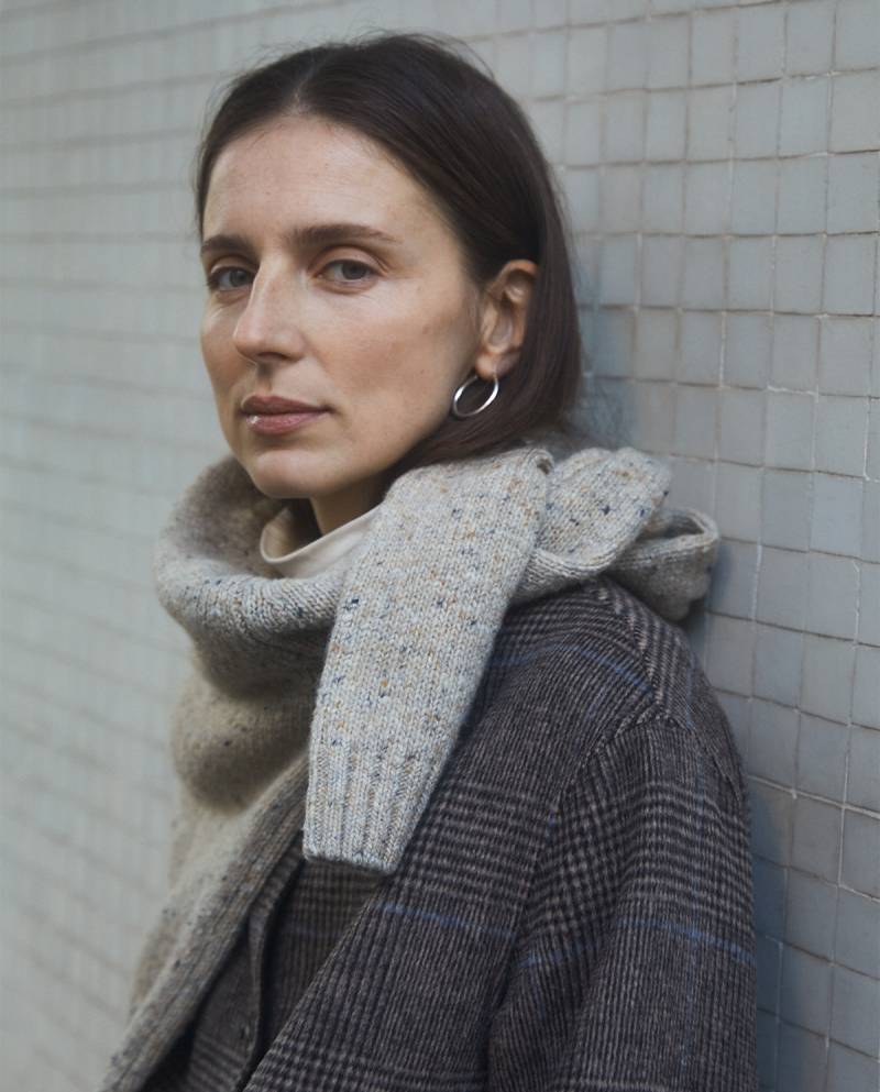 yerse brown checked wool blend long coat sketchshop