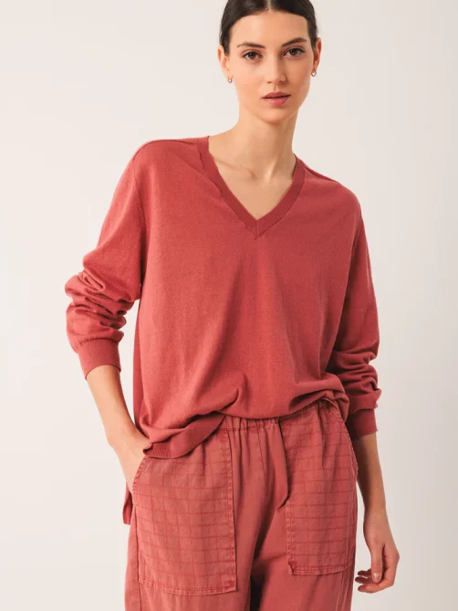 indiandcold basic cotton sweater raspberry sketchshop