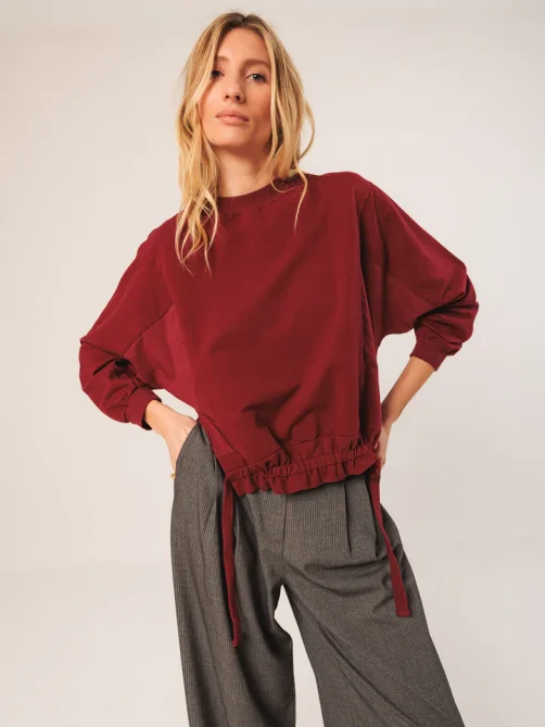 indiandcold cotton terry looped sweatshirt cherry sketchshop