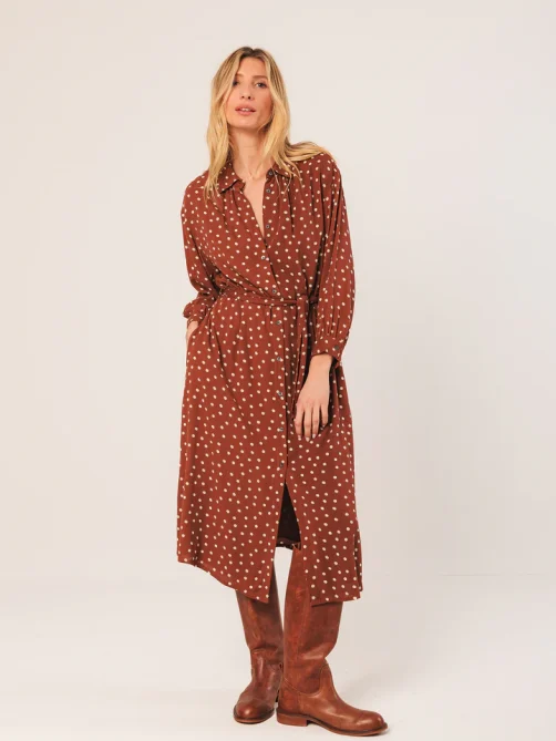 indiandcold oversize shirt dress terracotta sketchshop