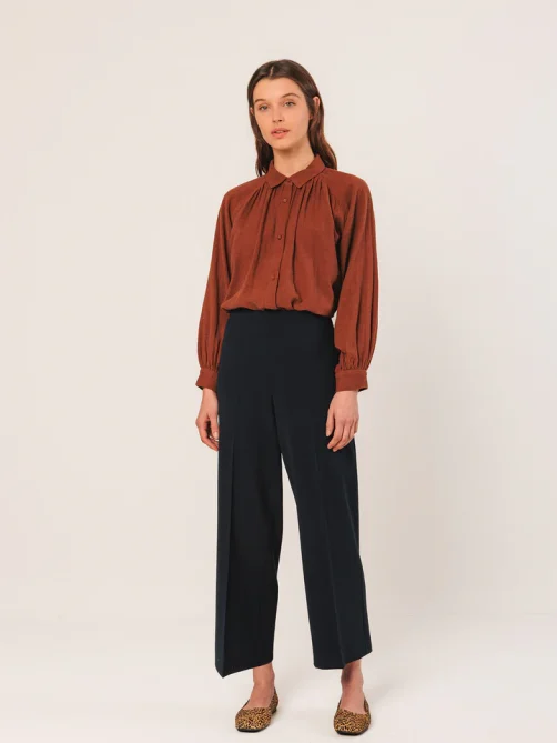 indiandcold sam regular pants navy sketchshop