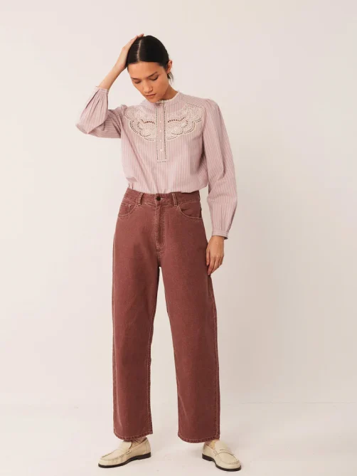 indiandcold washed twill pants cherry sketchshop