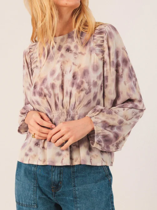 indiandcold elastic watercolor blouse mauve sketchshop