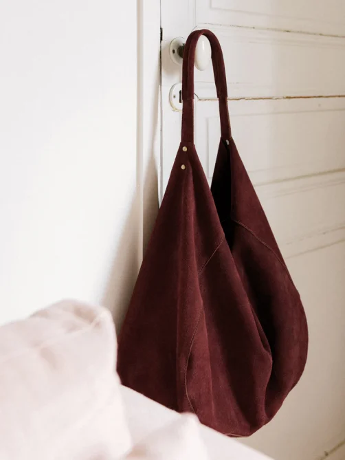 indiandcold split leather tote bag garnet sketchshop
