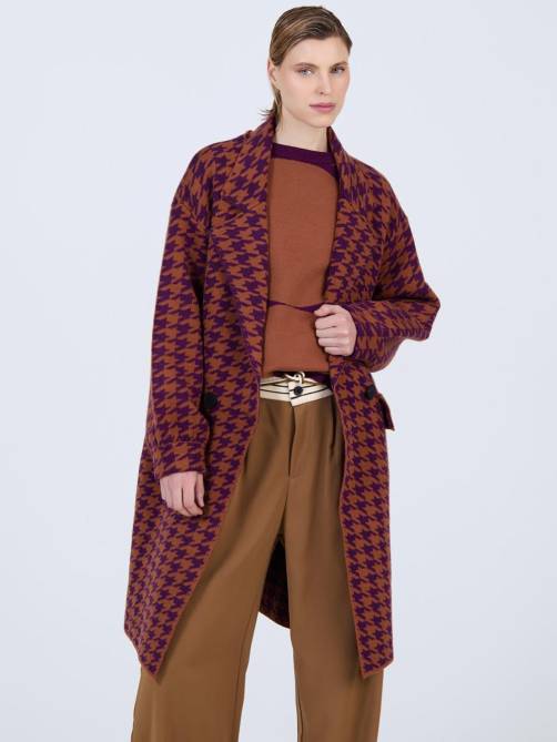 skatie jacquard houndstooth coat byzantium sketchshop