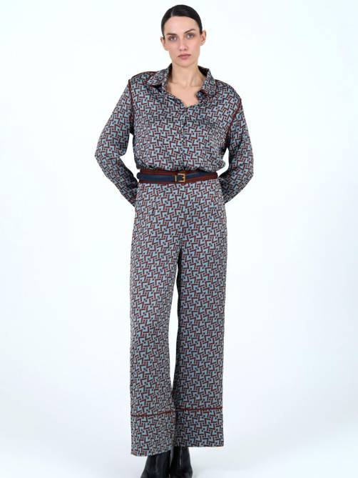 skatie geometric print trousers koi sketchshop