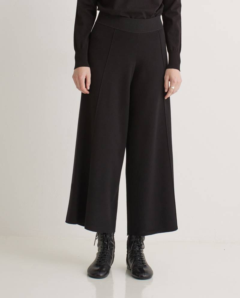 yerse black viscose culottes sketchshop