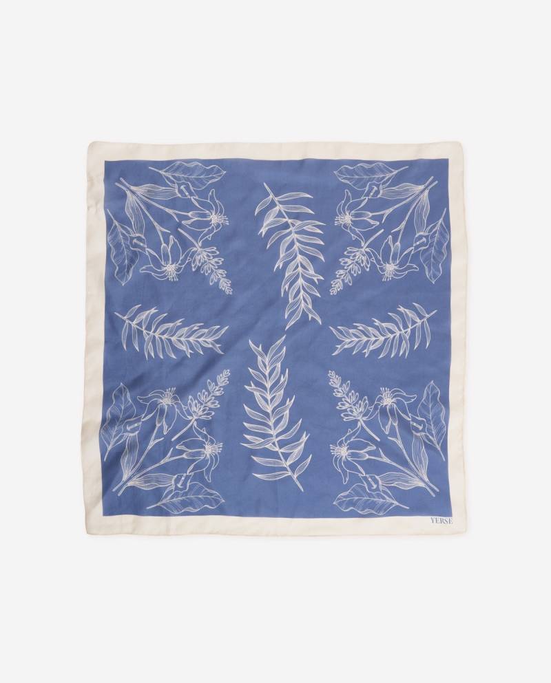 yerse blue silk floral scarf sketchshop