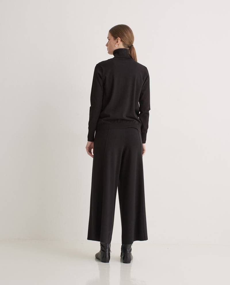yerse black viscose culottes sketchshop