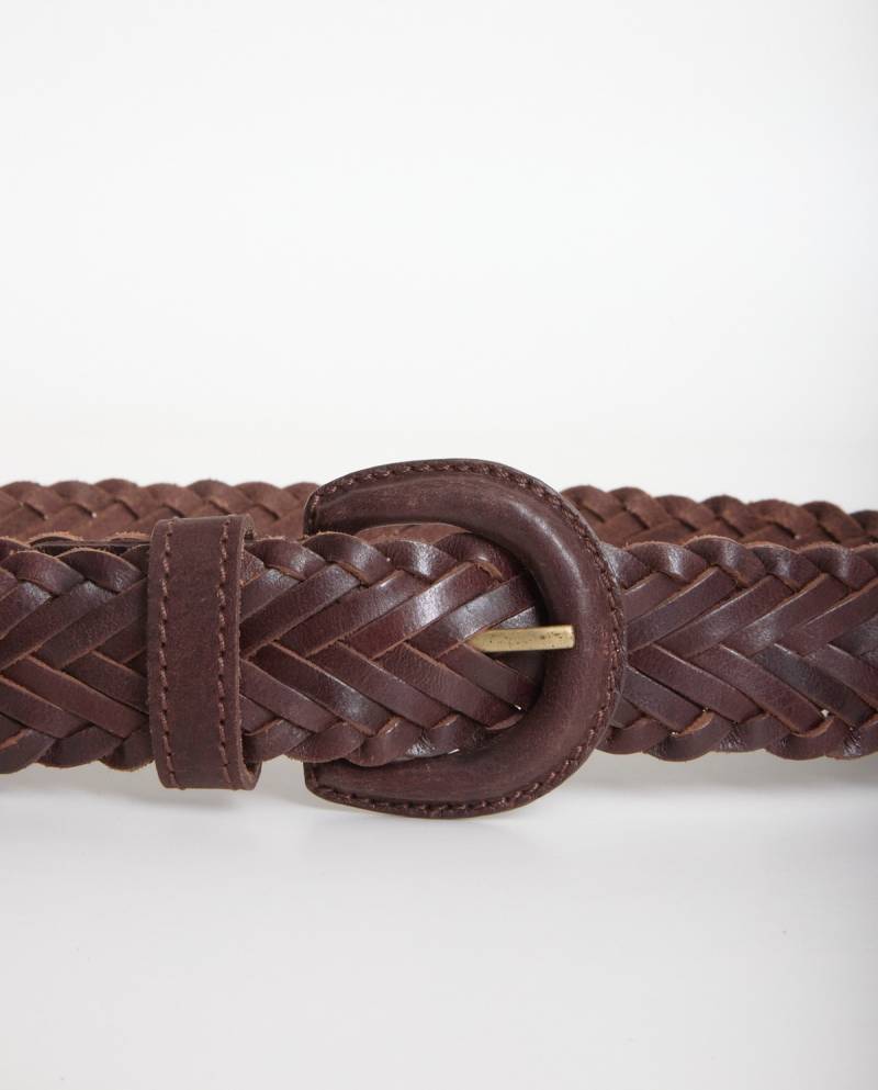 yerse chocolate woven leather belt sketchshop