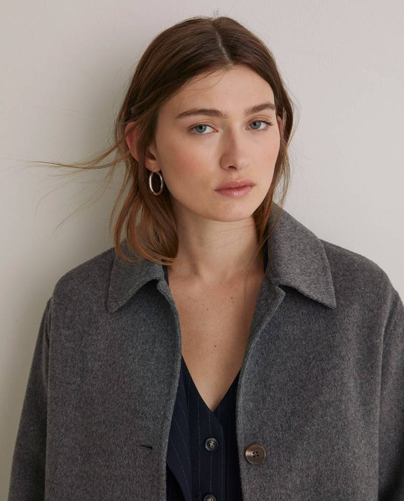 yerse grey wool blend long coat sketchshop