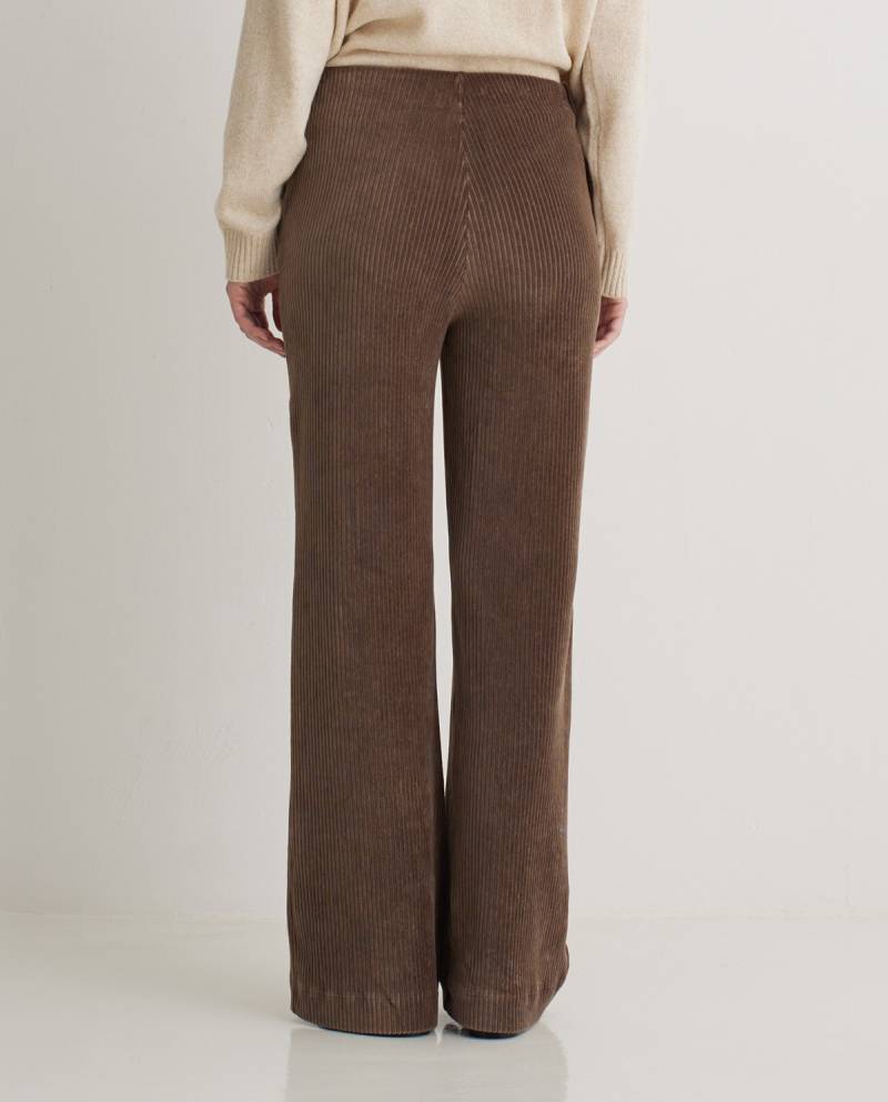 yerse taupe wide cotton blend corduroy trousers sketchshop
