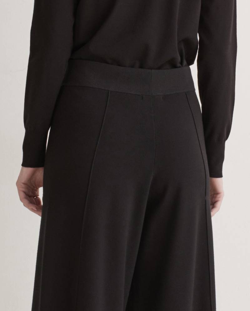 yerse black viscose culottes sketchshop