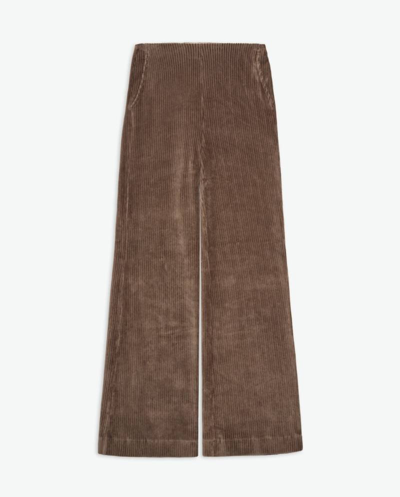 yerse taupe wide cotton blend corduroy trousers sketchshop