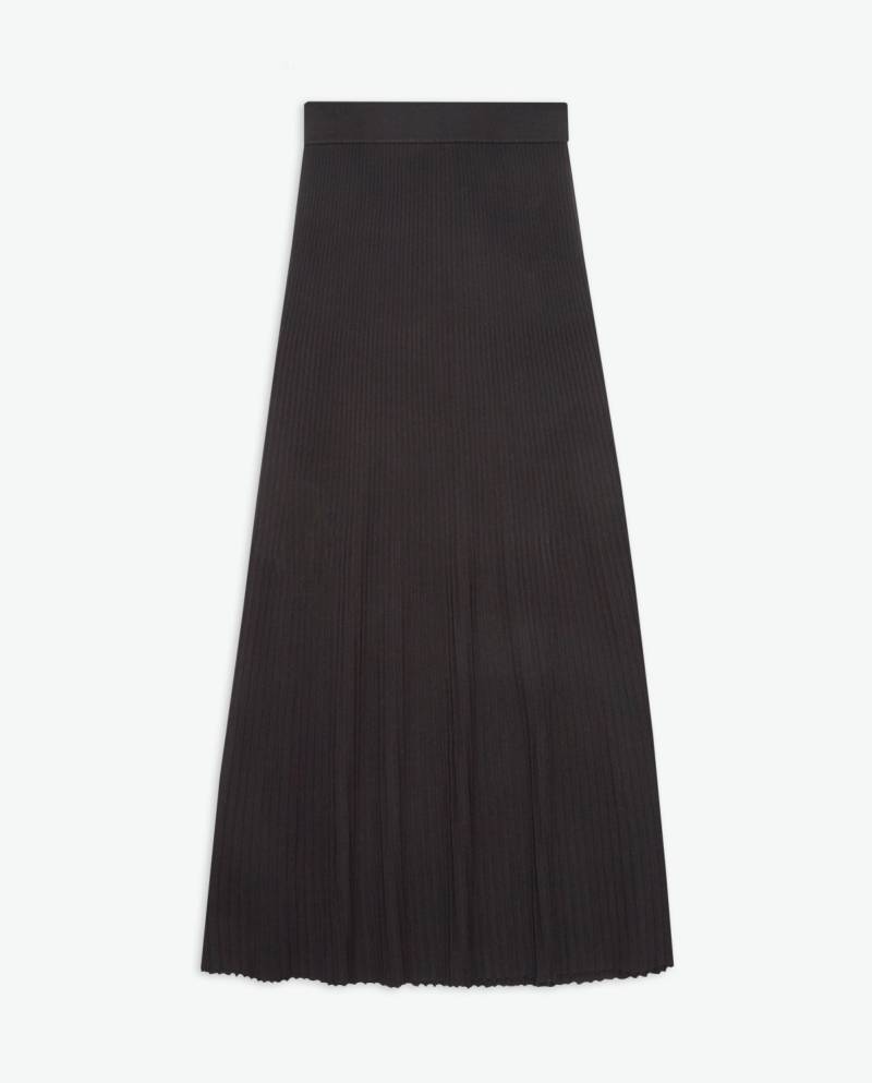 yerse black pleated midi skirt sketchshop