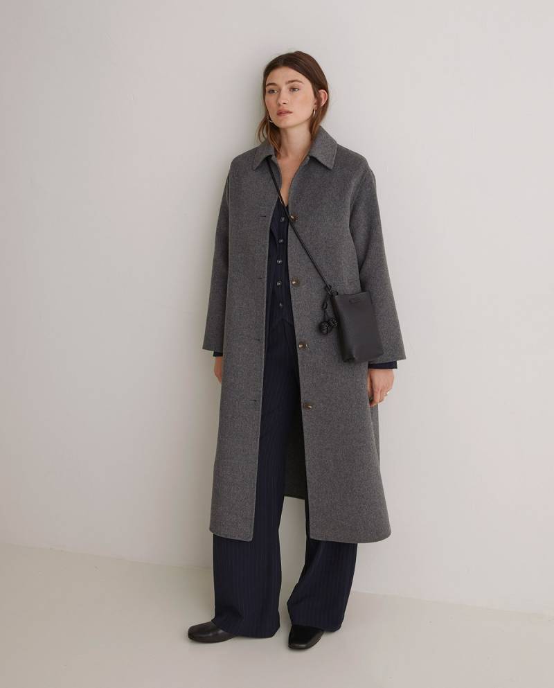 yerse navy blue wide leg trousers with elastic waistband sketchshop